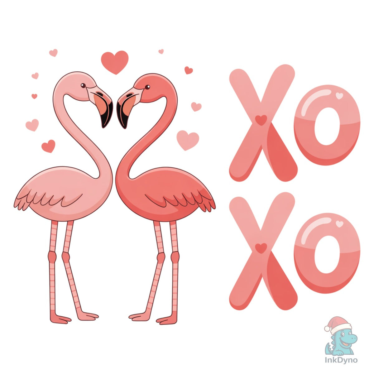 Romantic Flamingo Couple Valentine