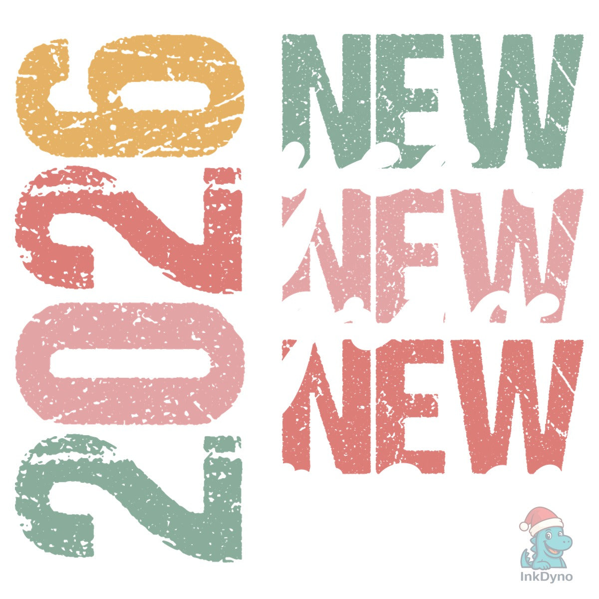 Happy New Year 2026 Vintage Design