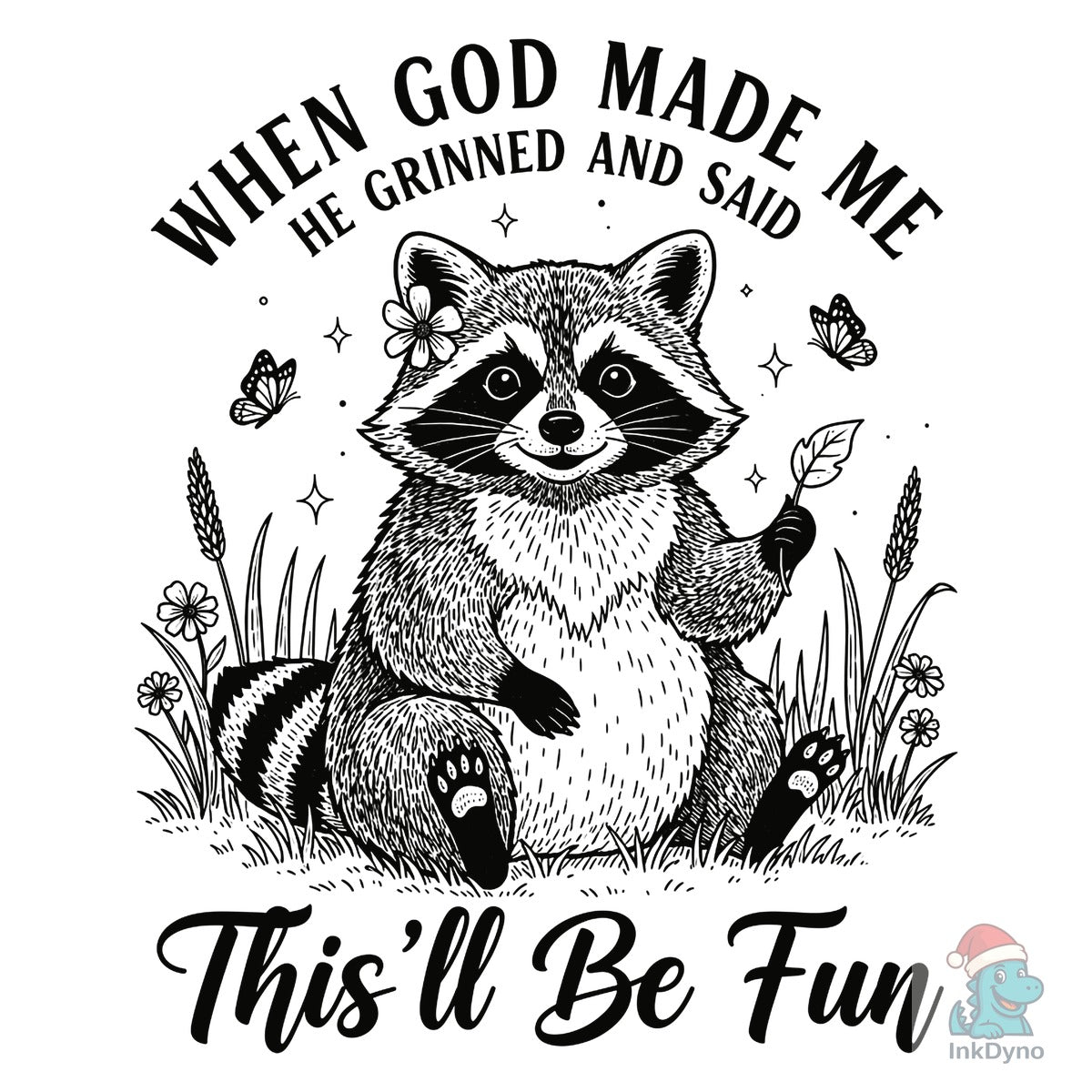 Christian Faith Retro Raccoon Humor