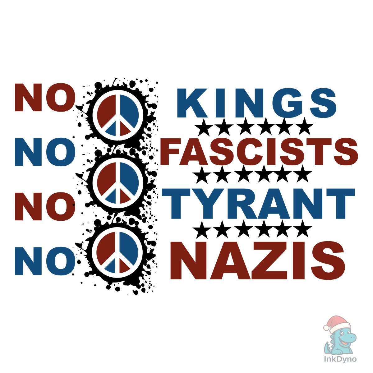 No Kings No Fascists No Tyrants No Na