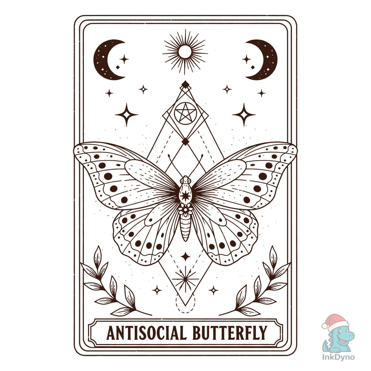 Antisocial Butterfly Tarot Card