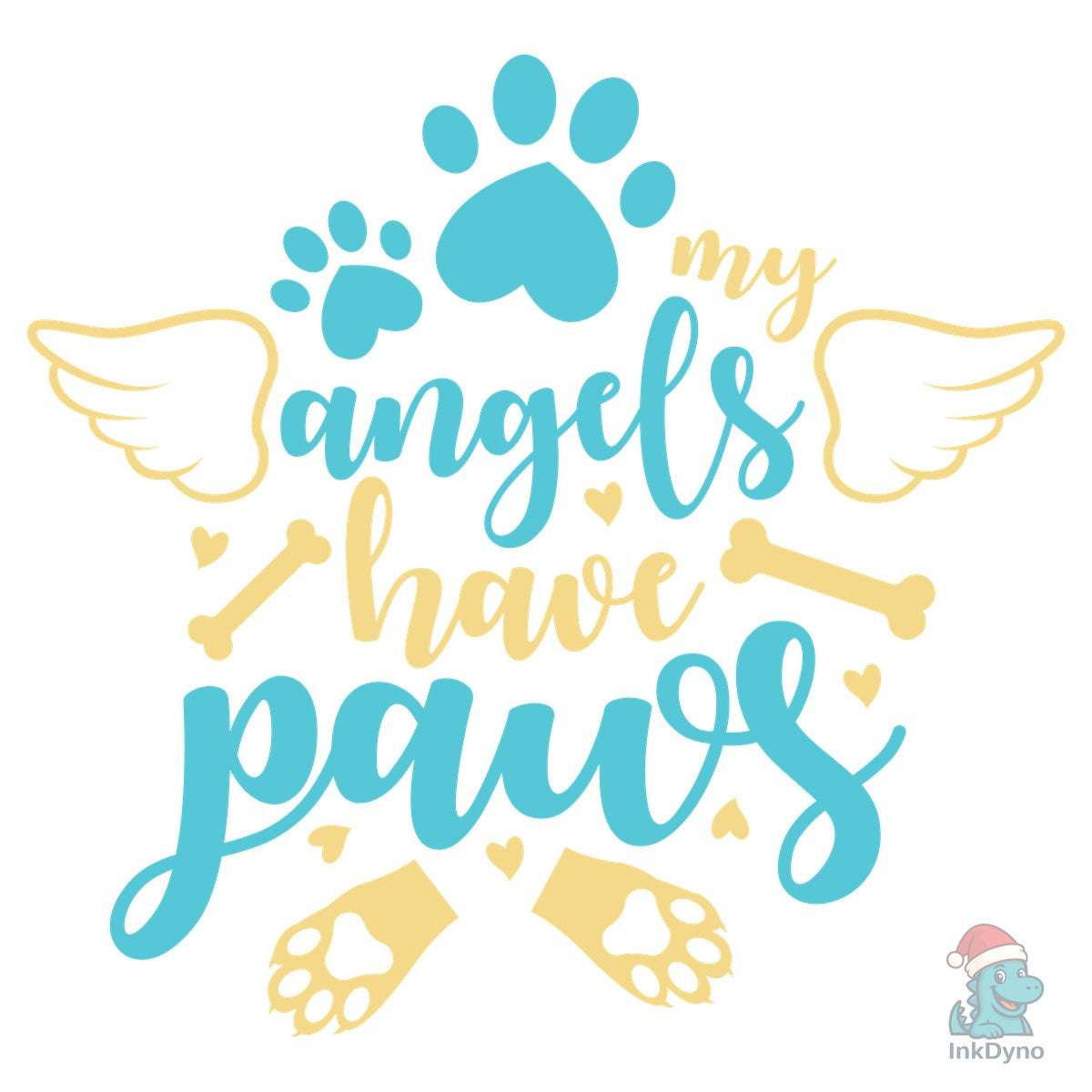 My Angels Have Paws Cut File Design