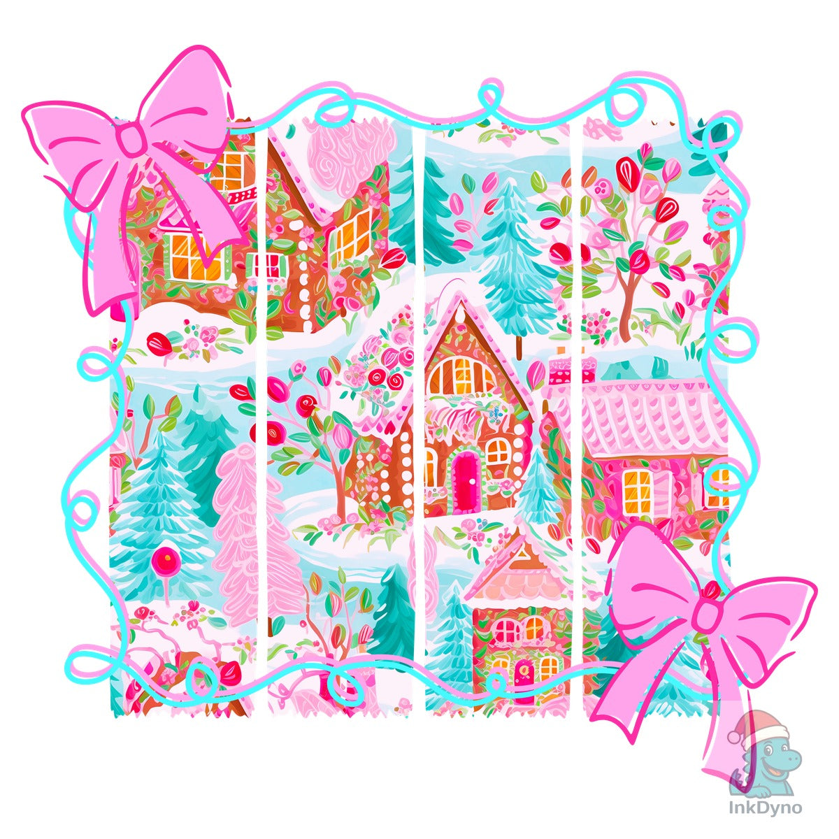 Preppy Gingerbread Houses Brushstroke