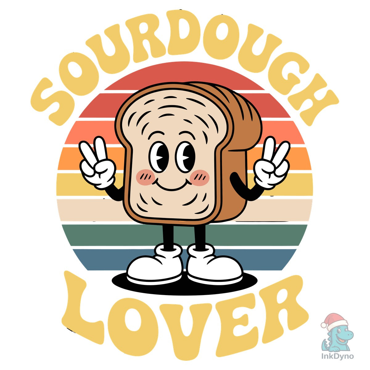 Sourdough Lover Retro Bread Peace Pun.