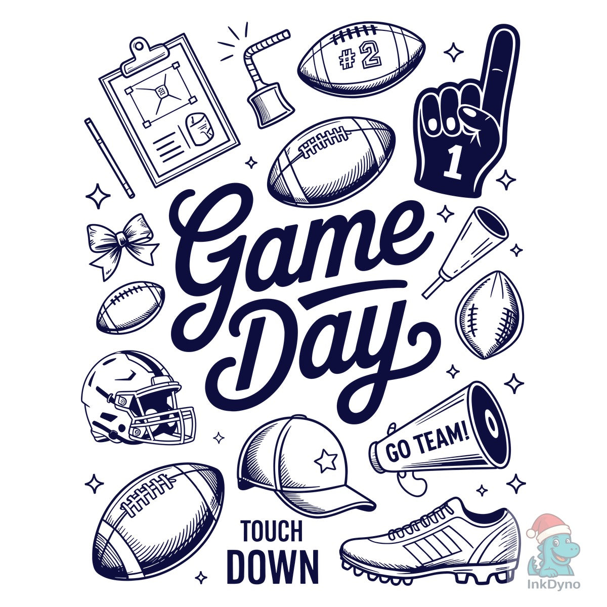 Game Day Touchdown T-shirt Design