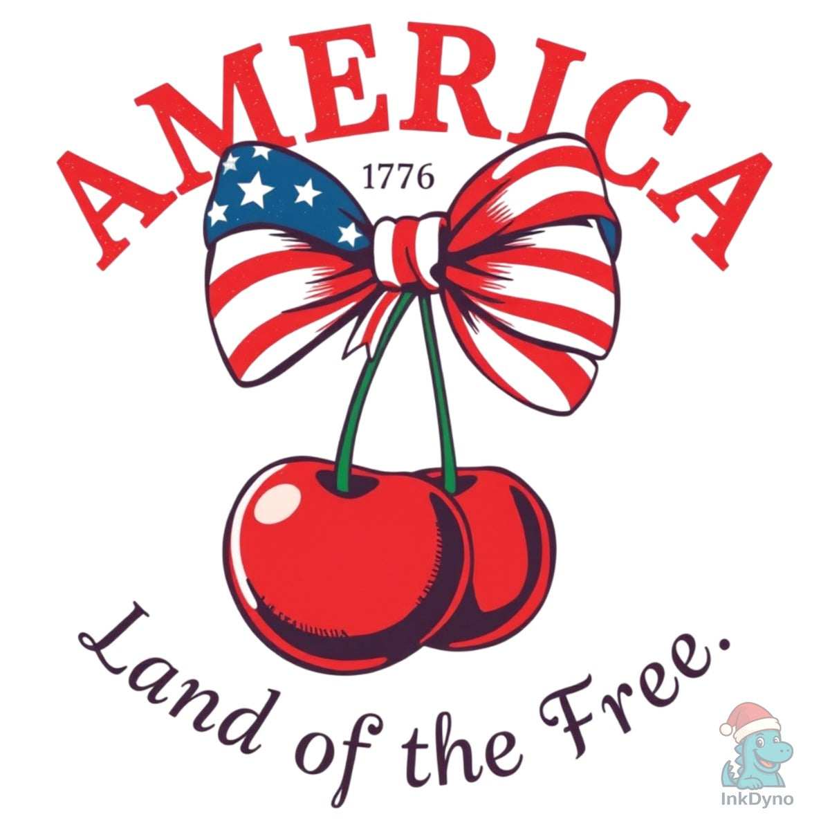 4th of July Coquette Cherry Bow