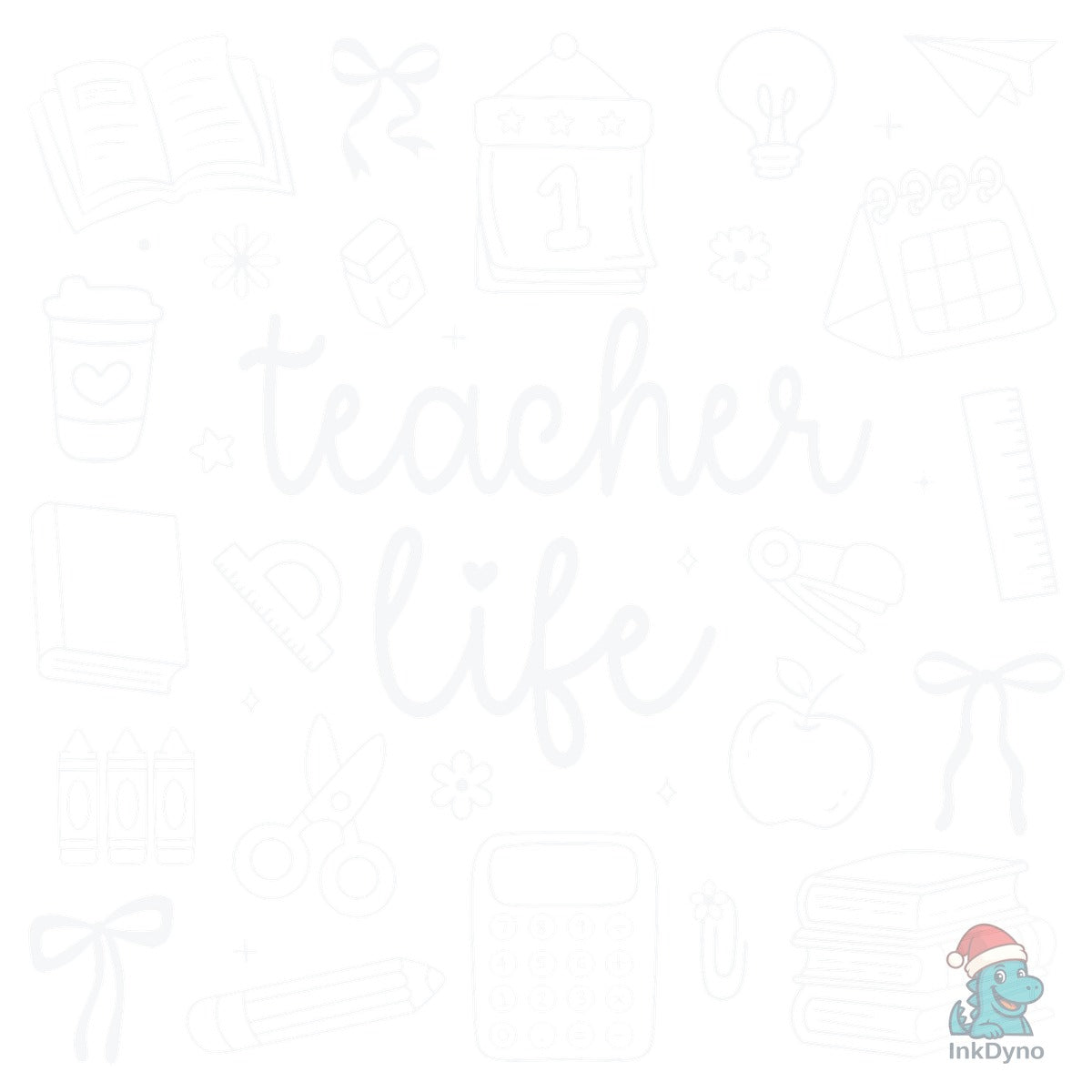 Teacher Life Teach Coquette Pink Doodle