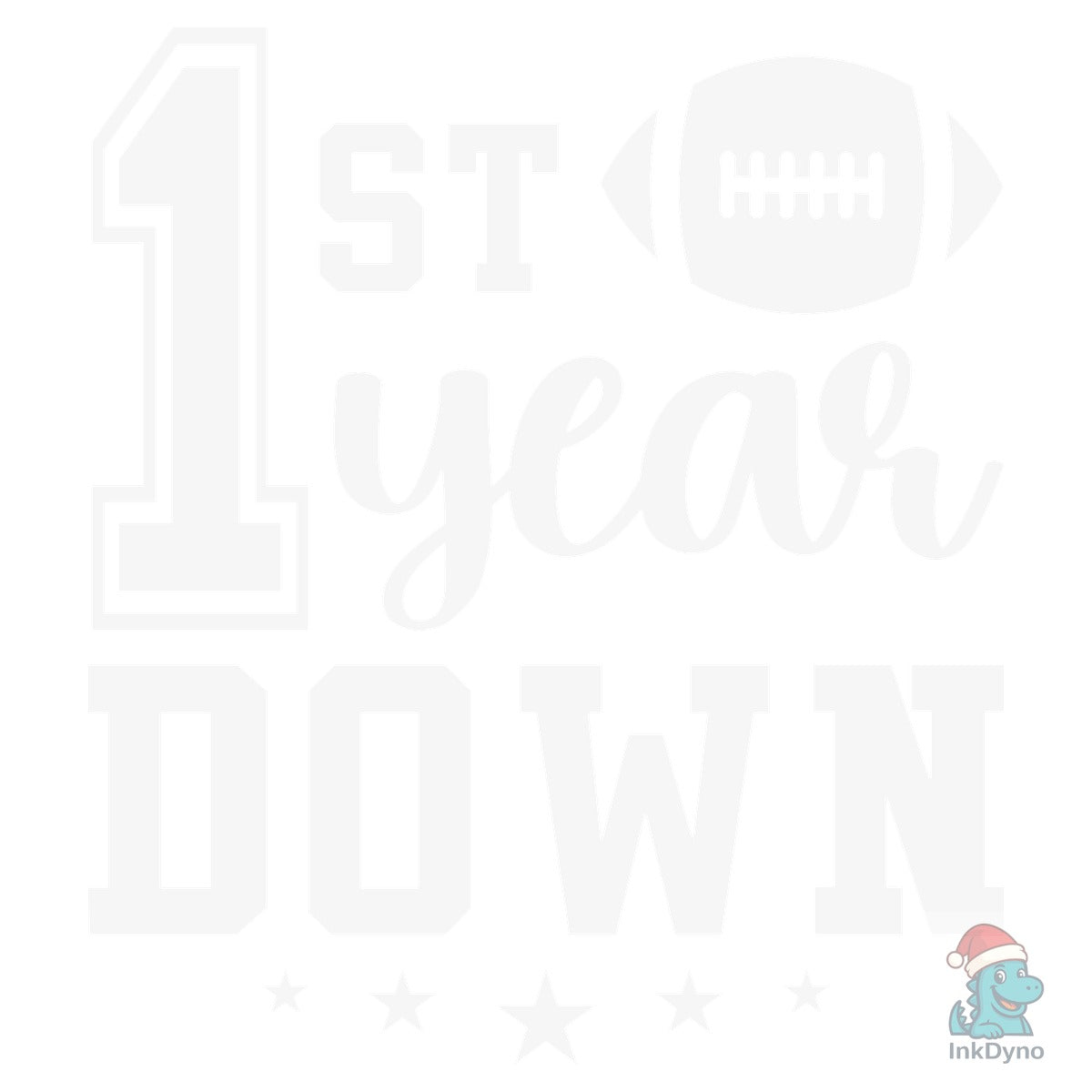 1st Year Down Birthday Football Tee