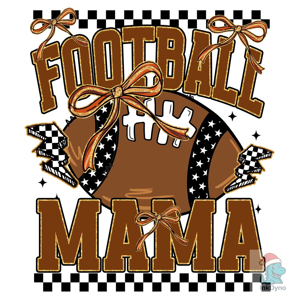 Retro Football Mama Football Bow