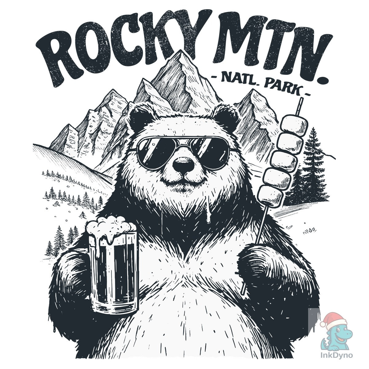 Rocky Mountains NTL Park Bear Beer Shirt