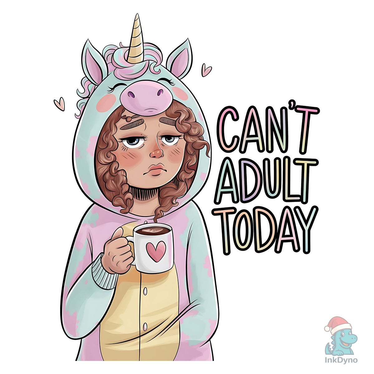 Can't Adult Today Sarsactic Funny Girl