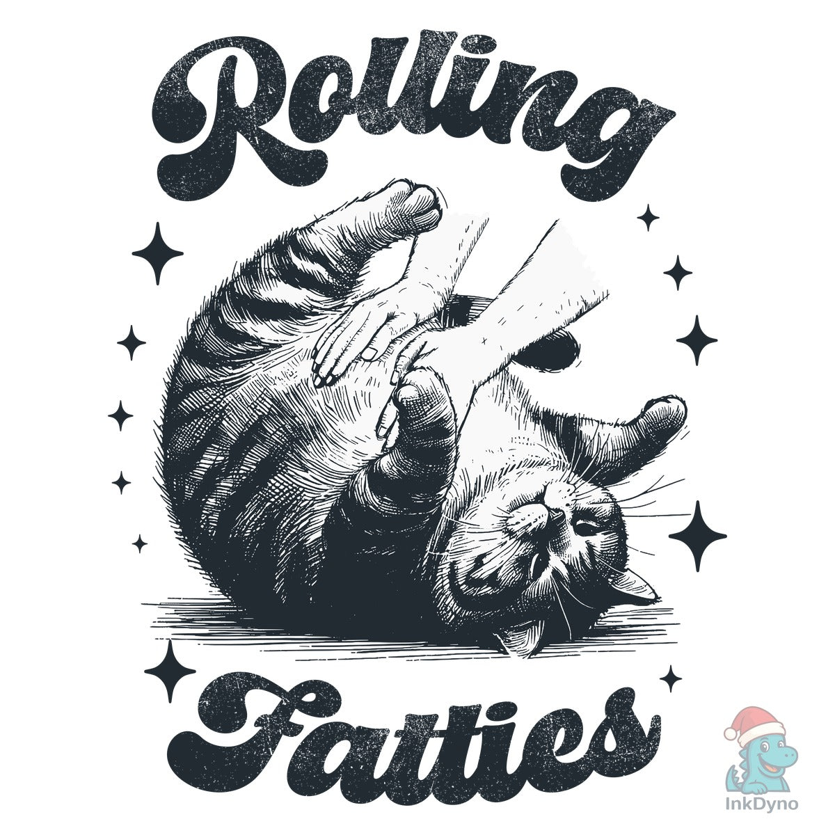 Rolling Fatties Cat Funny Cute Cat Shirt