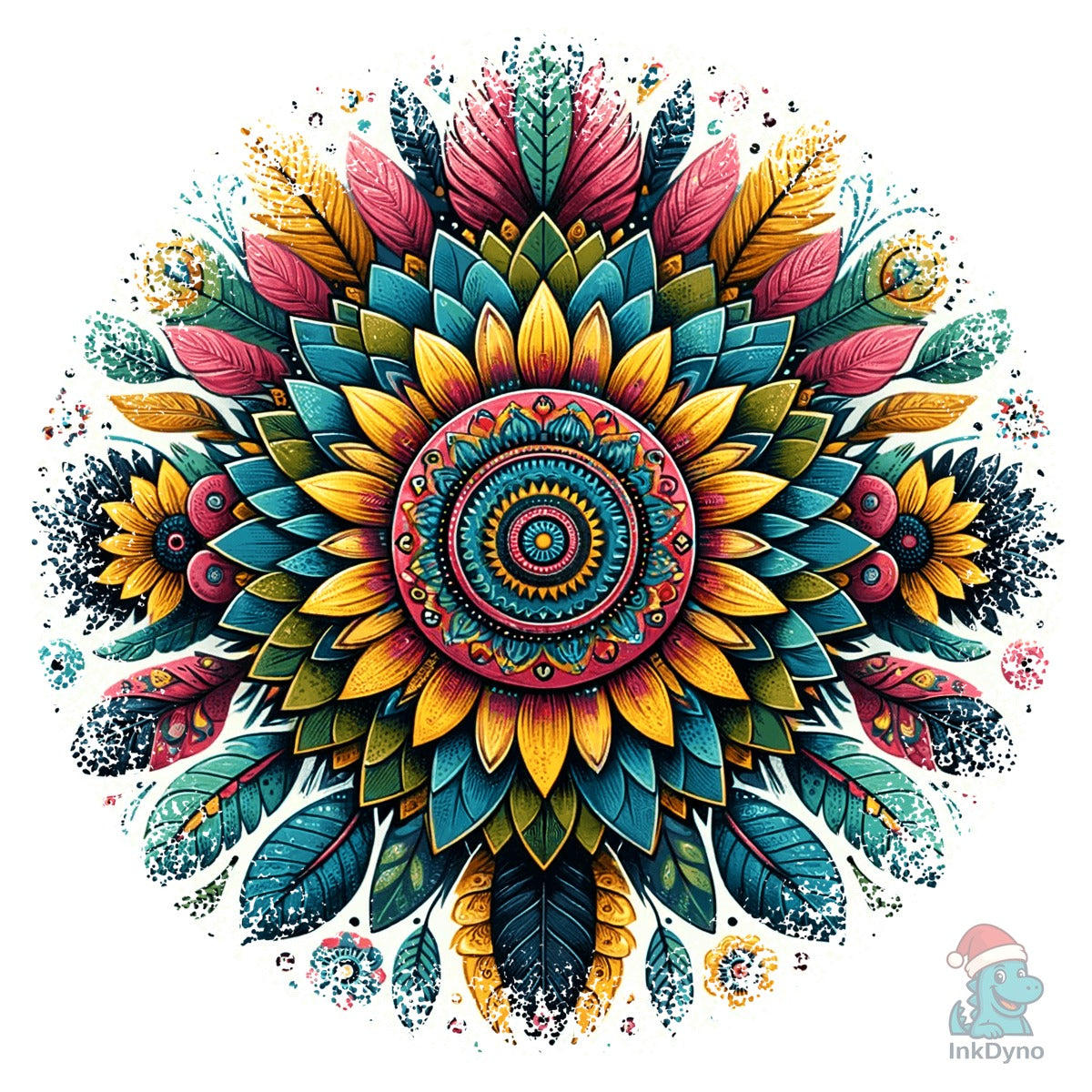Animal Mandala Round Tshirt