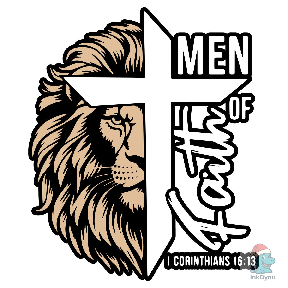 Men of Faith Lion Cross Religious