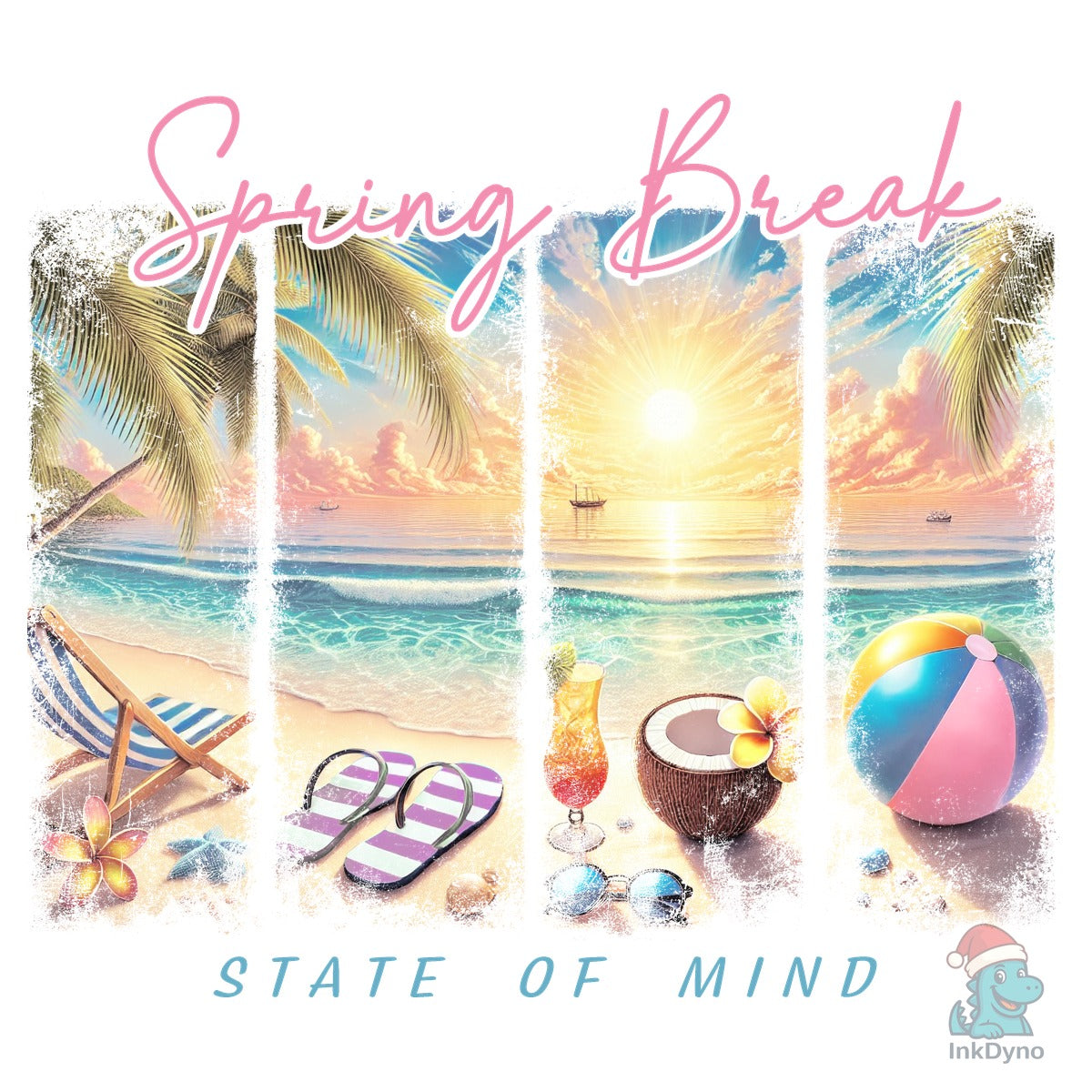 Spring Break Vacation Beach Sublimation