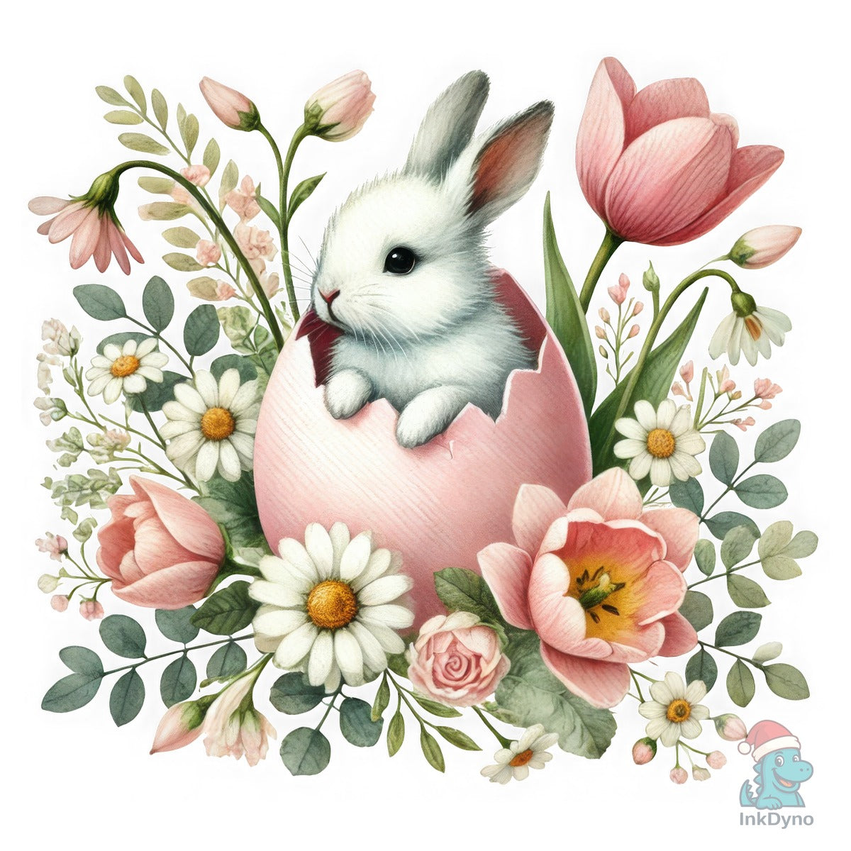 Coquette Easter Bunny in Egg Sublimation