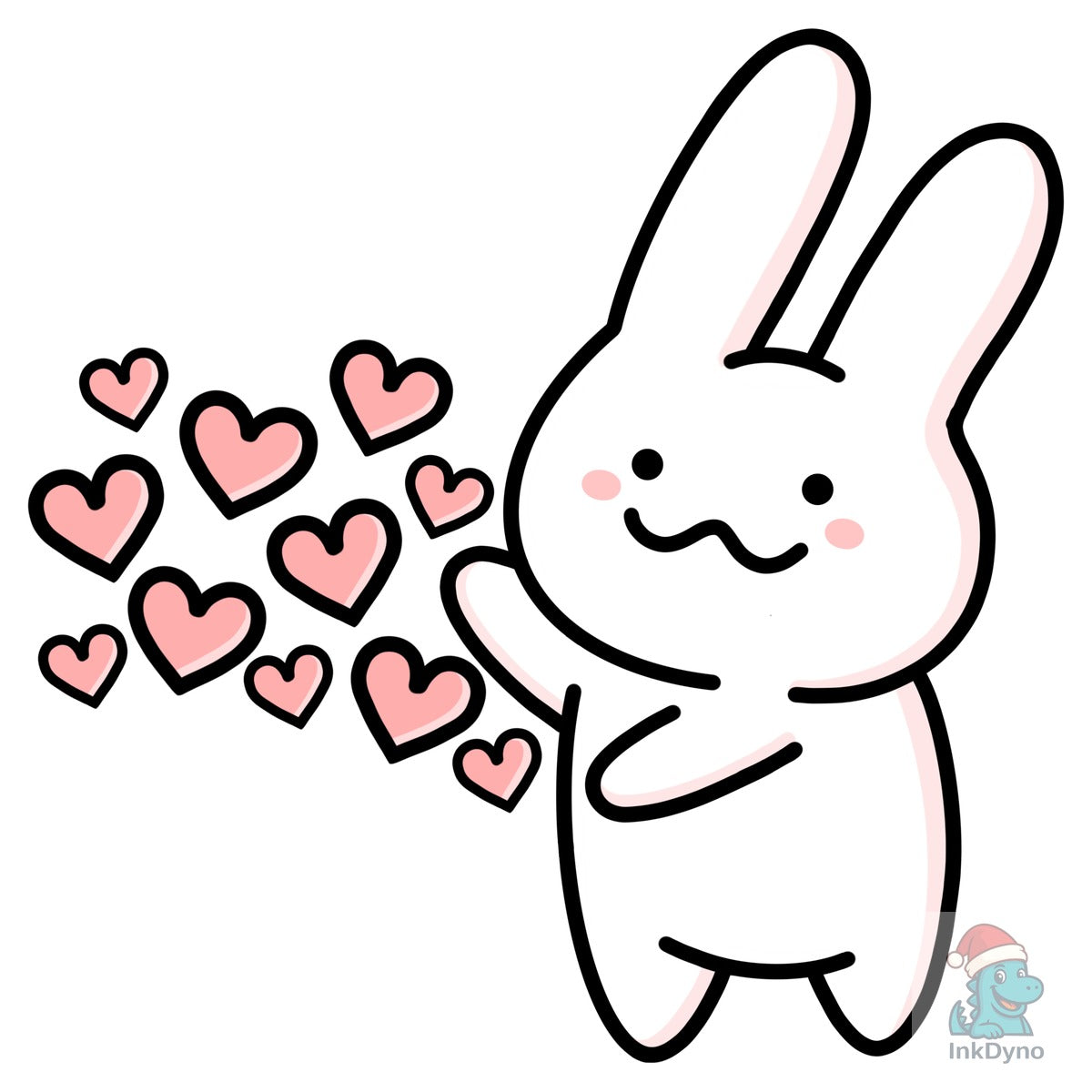 Cute Valentine's Rabbit Couple T-shirt