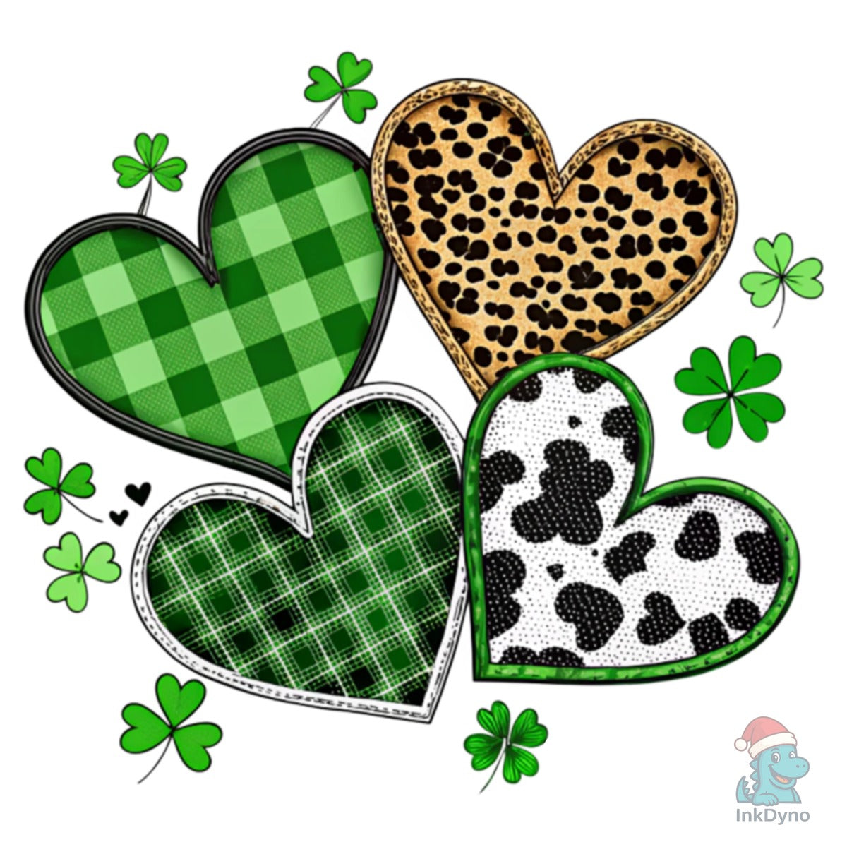 St. Patricks Day Heart Tshirt Design