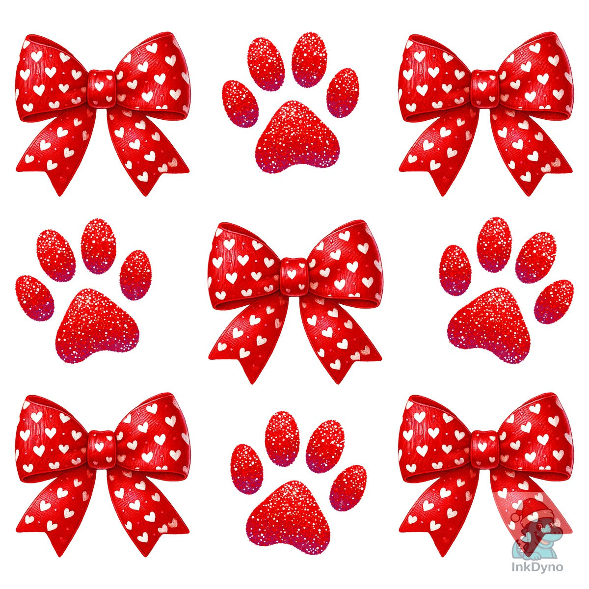 Valentine Paw & Bow Heat