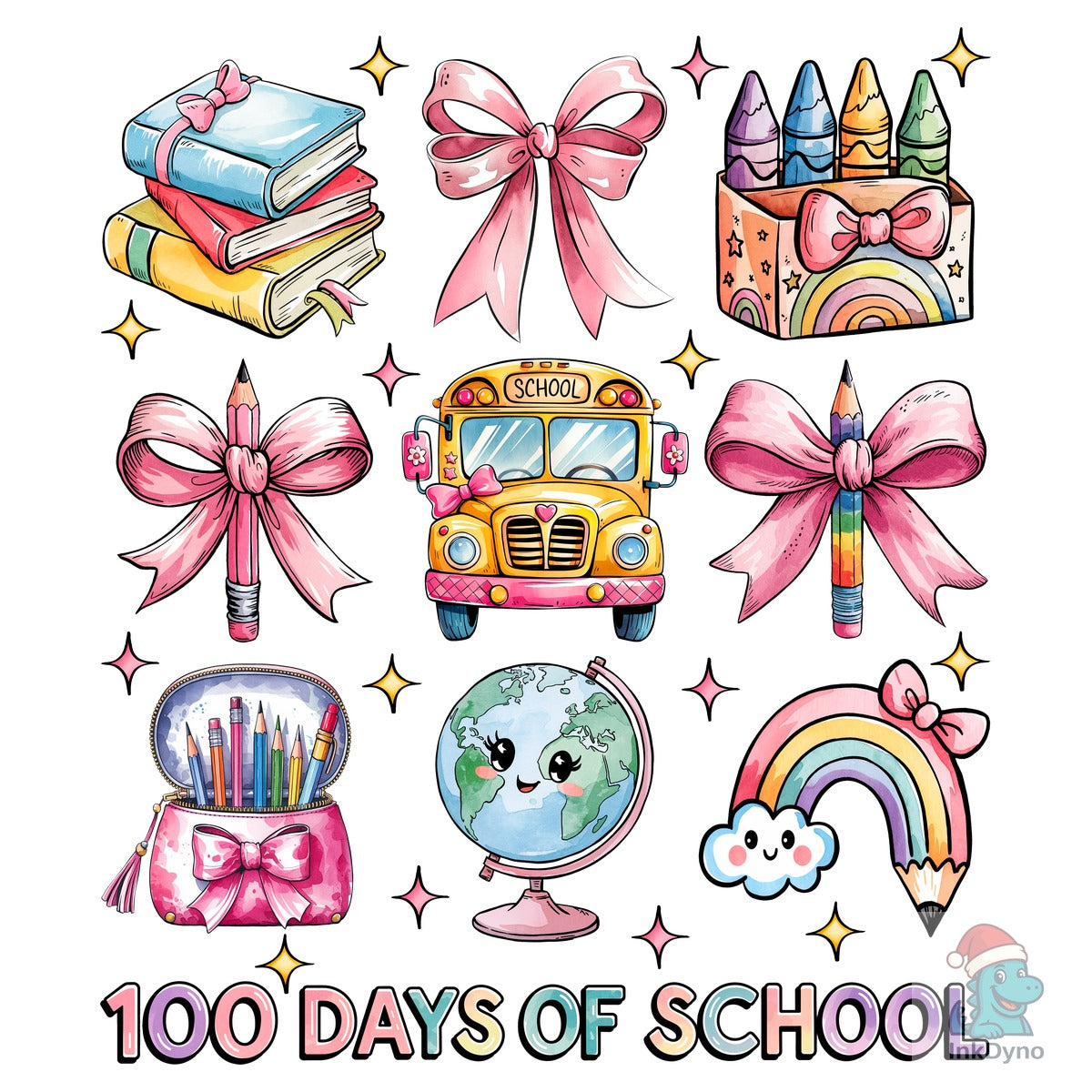 100 Days of School Rainbow Pencil