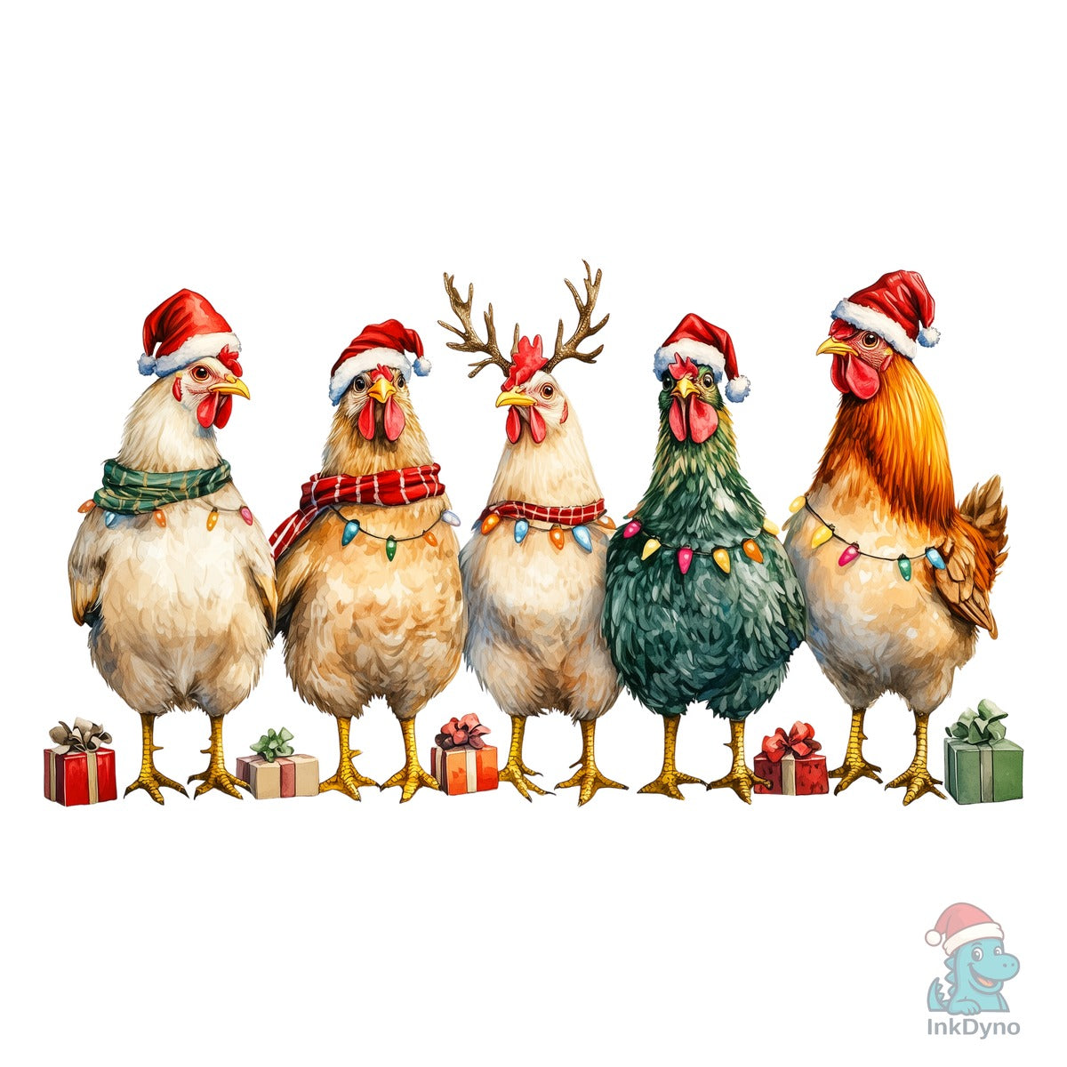 Christmas Chicken Farm Animals