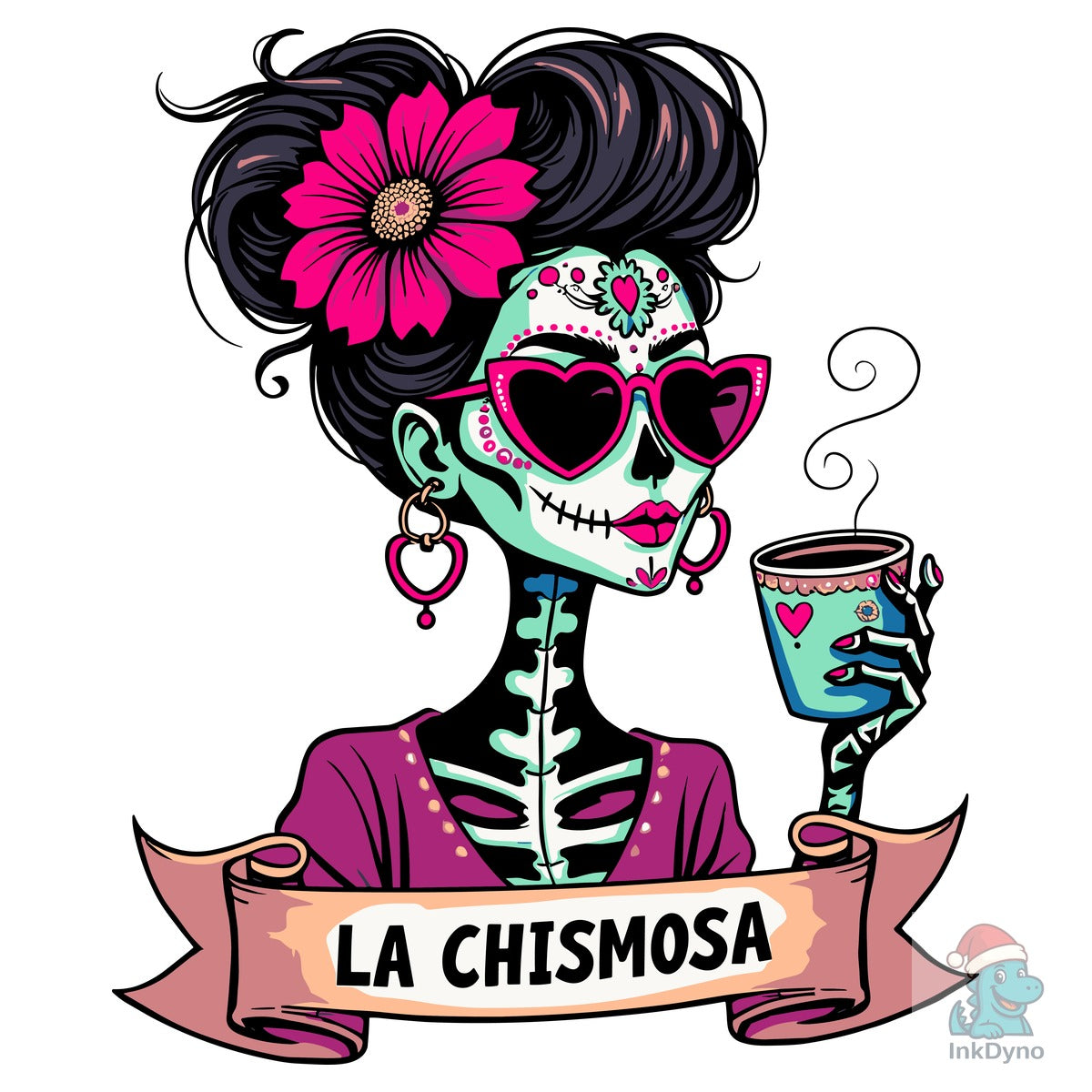 La Chismosa Latina Mexican Sugar Skull