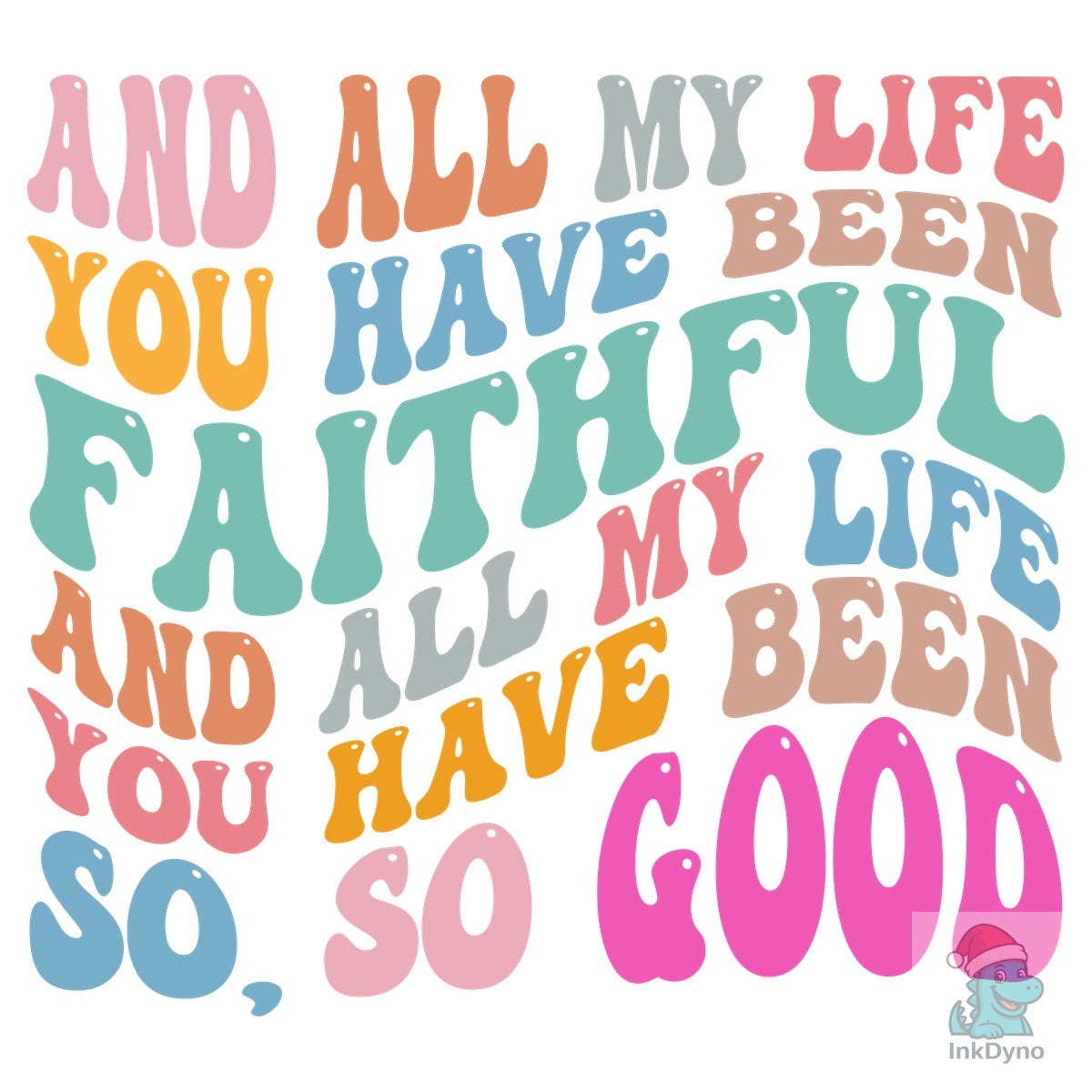 Goodness of God Groovy Wavy Colorful