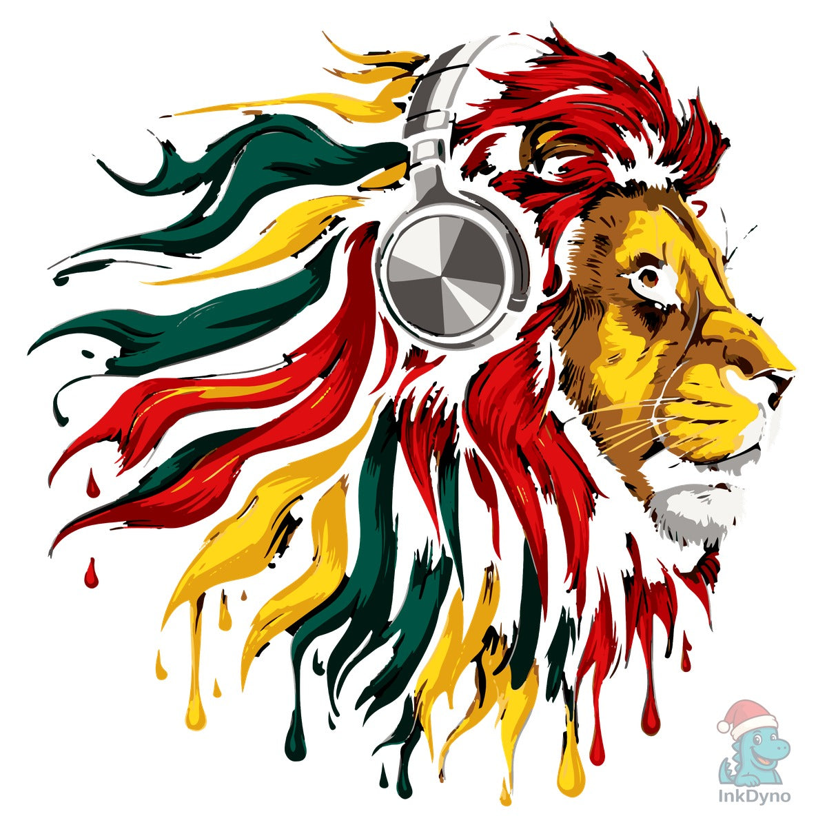 Rasta Lion with Headphones Reggae M