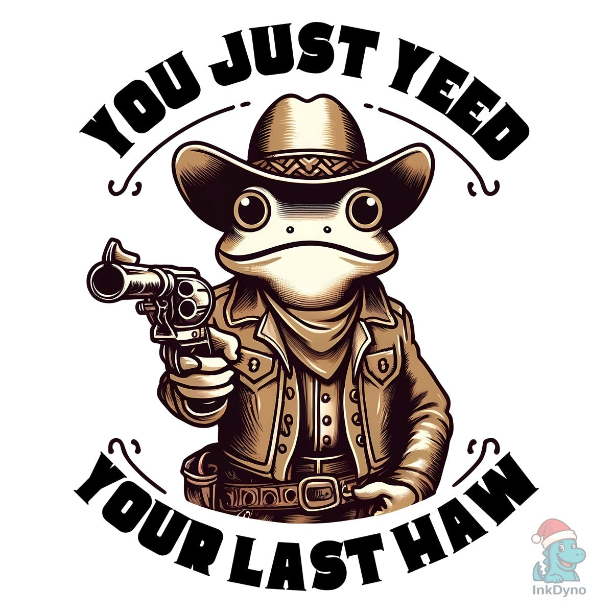 Funny Frog Cowboy Western Graphic