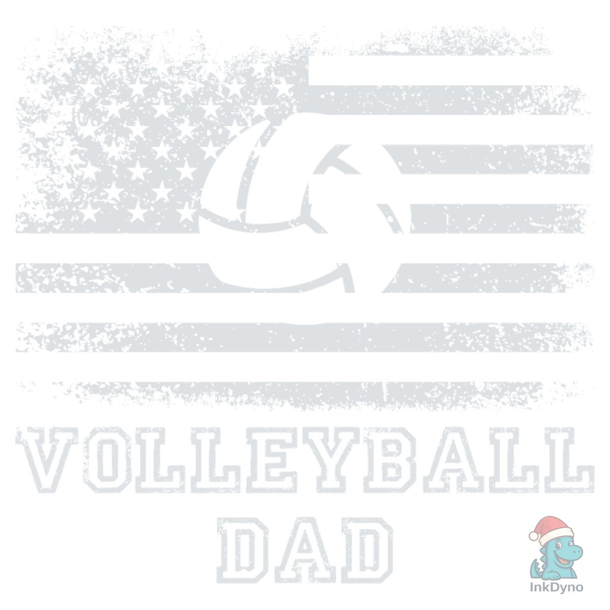 Vintage Volleyball Dad USA Flag Retro