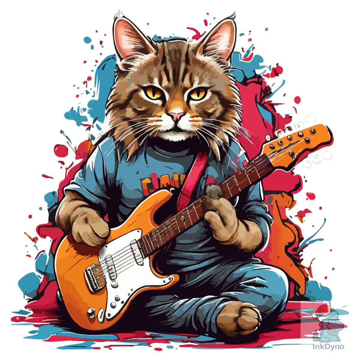 Watercolor Cat T Shirt for Women CAT 4