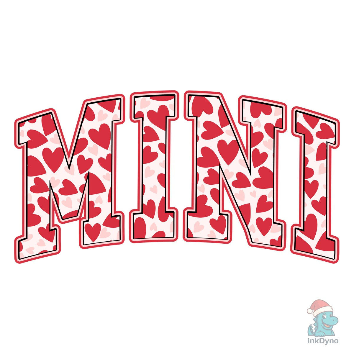 Mini Hearts Valentines Day Retro Varsity