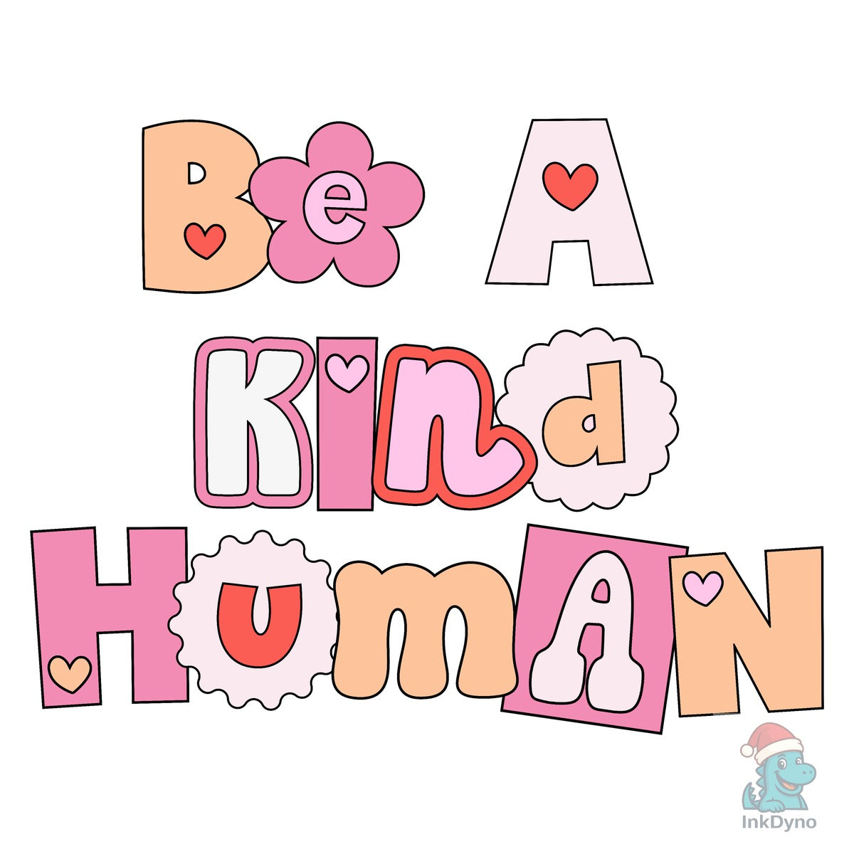 Be a Kind Human Retro Shirt Design