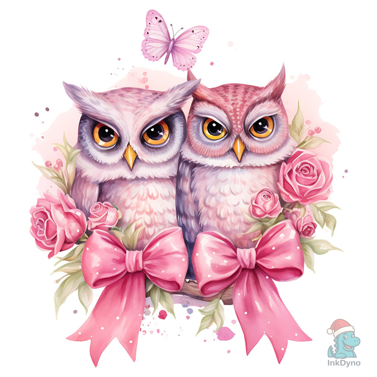 Breast Cancer Pink Owl Hooters Rose