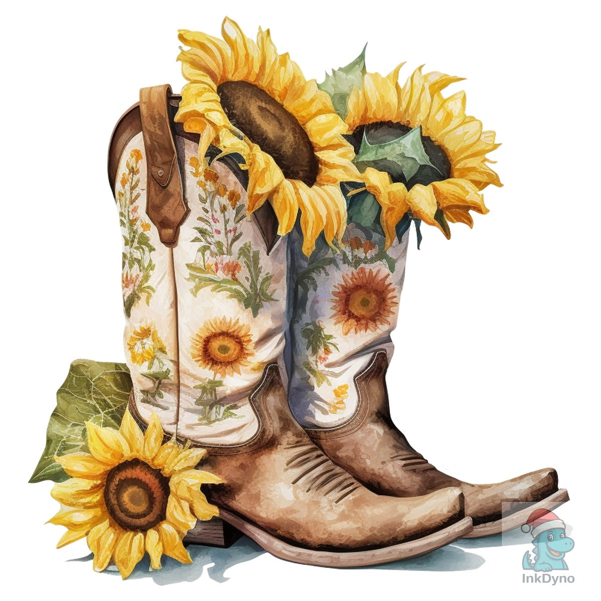 Sunflower Western Boots Design
