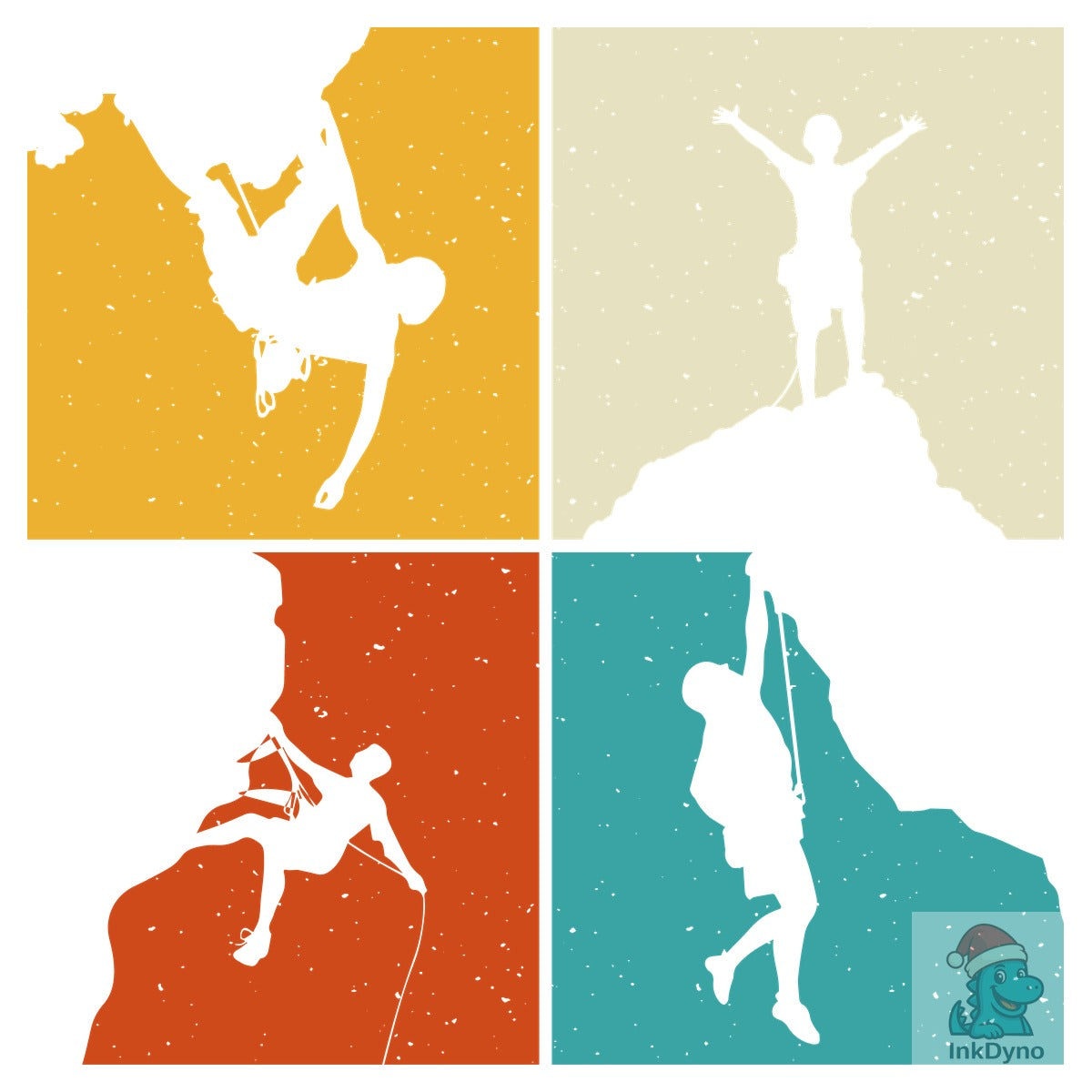 Vintage Rock Climbing T-shirt Design