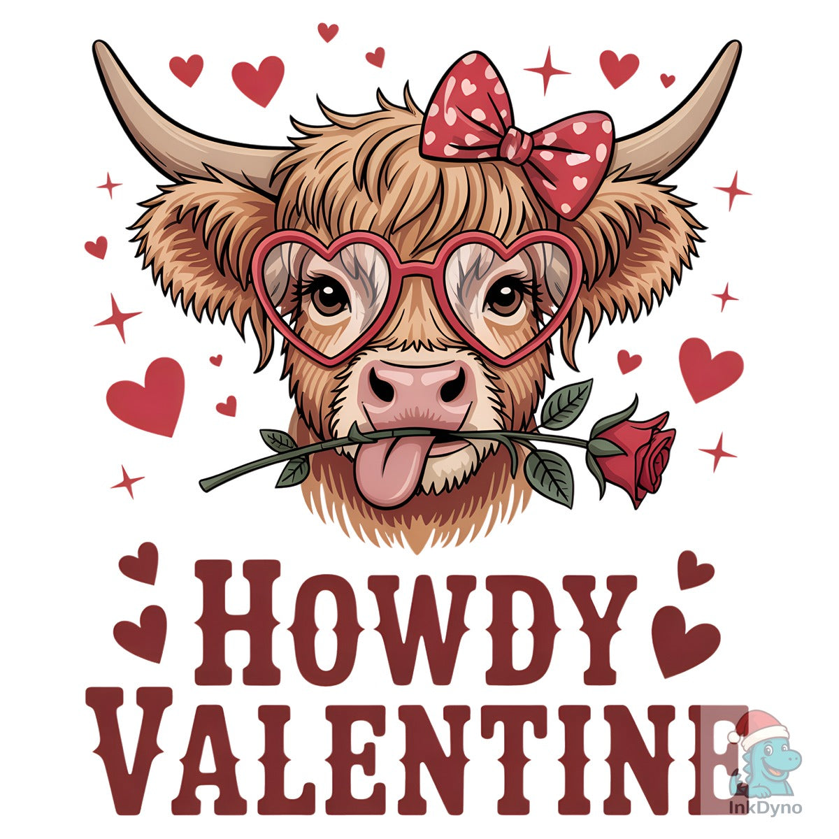 Howdy Valentine Cute Cow Love Love