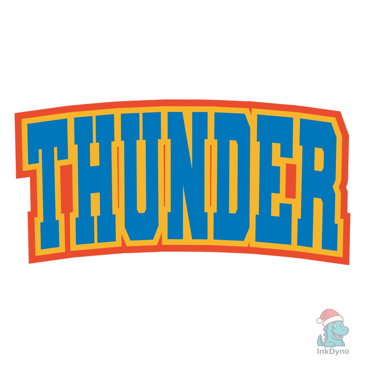 Thunder Varsity Curved Blue Orange Yello