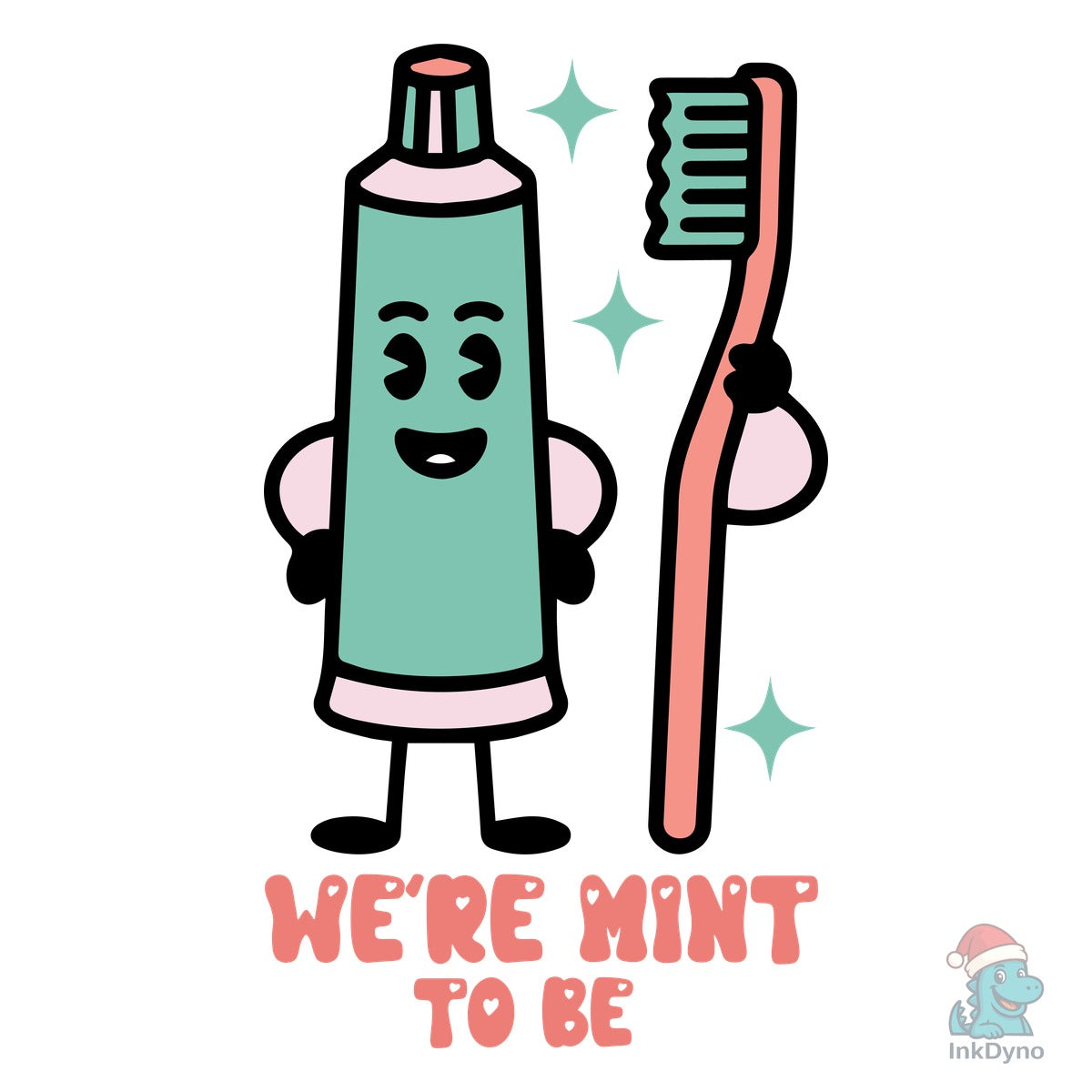 Were Mint to Be Cute Love Pun Design