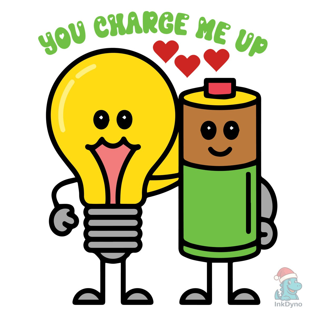 You Charge Me Up Cute Love Pun Design