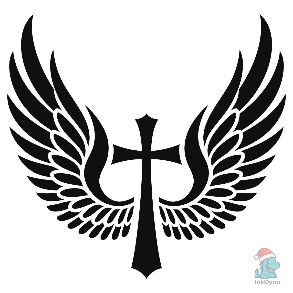 Angel Wings Cross Symbol