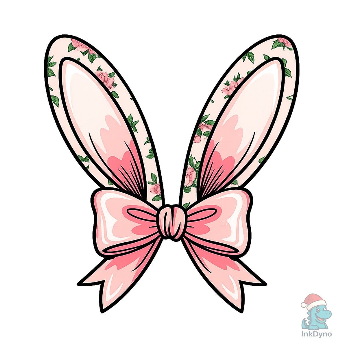 Floral Pink Toile Chinoiserie Bunny