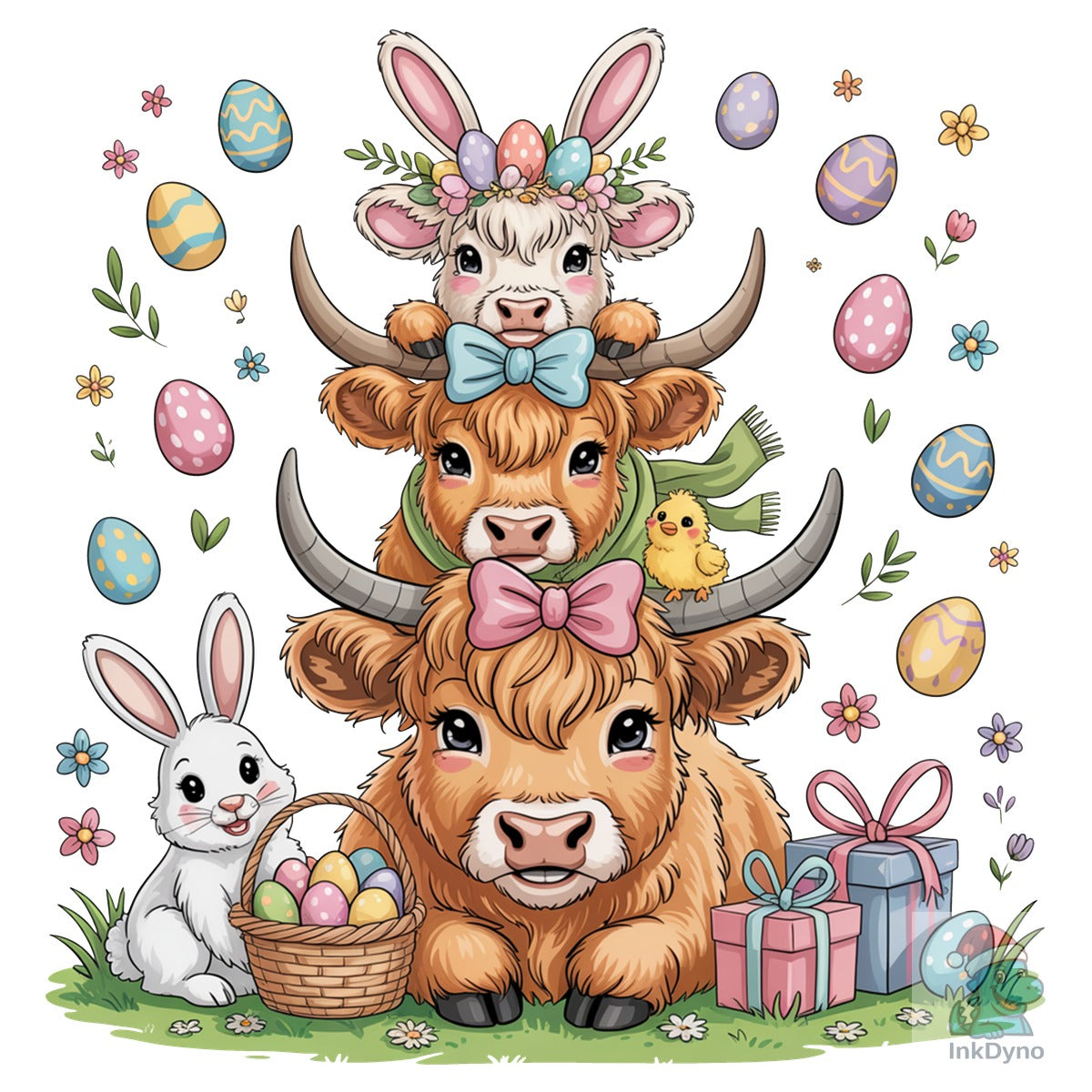 Highland Cow Easter Western Easter