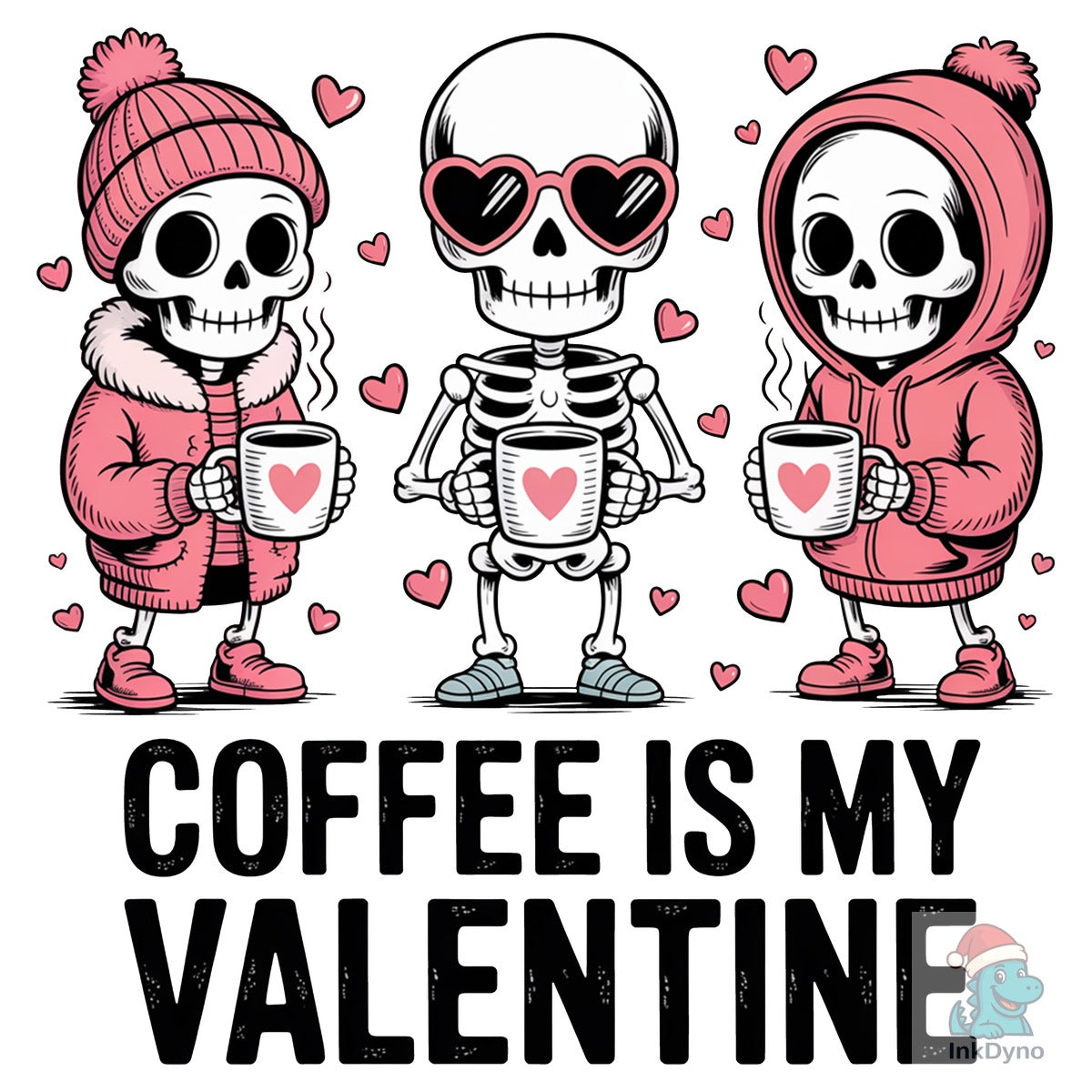 Coffee is My Valentine Skeleton