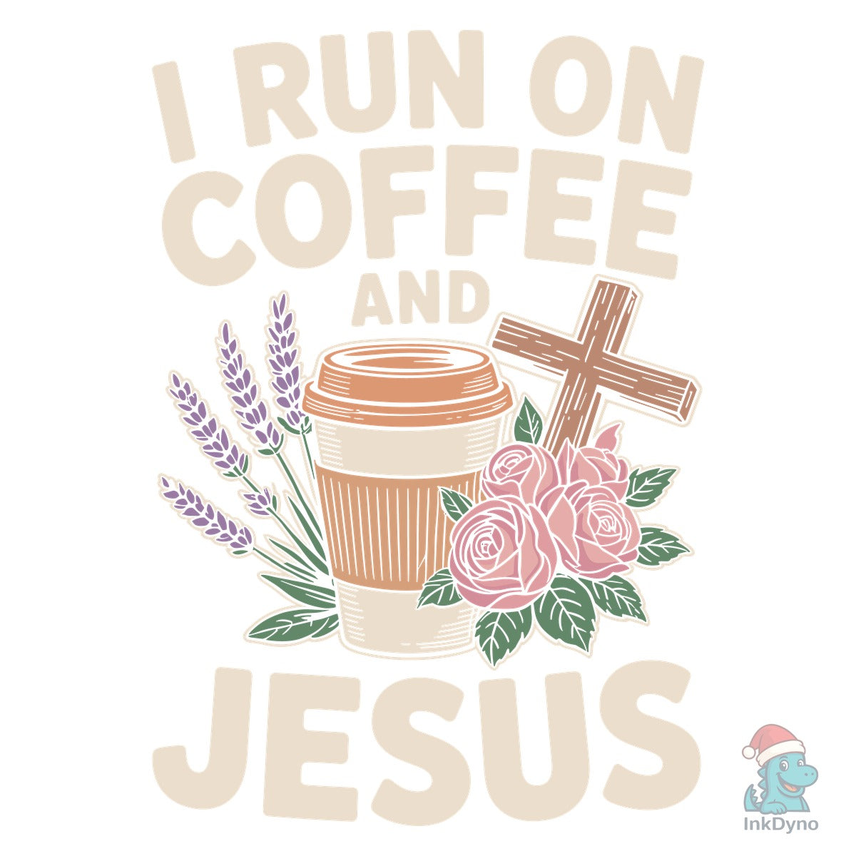I Run on Coffee and Jesus T Shirt Design