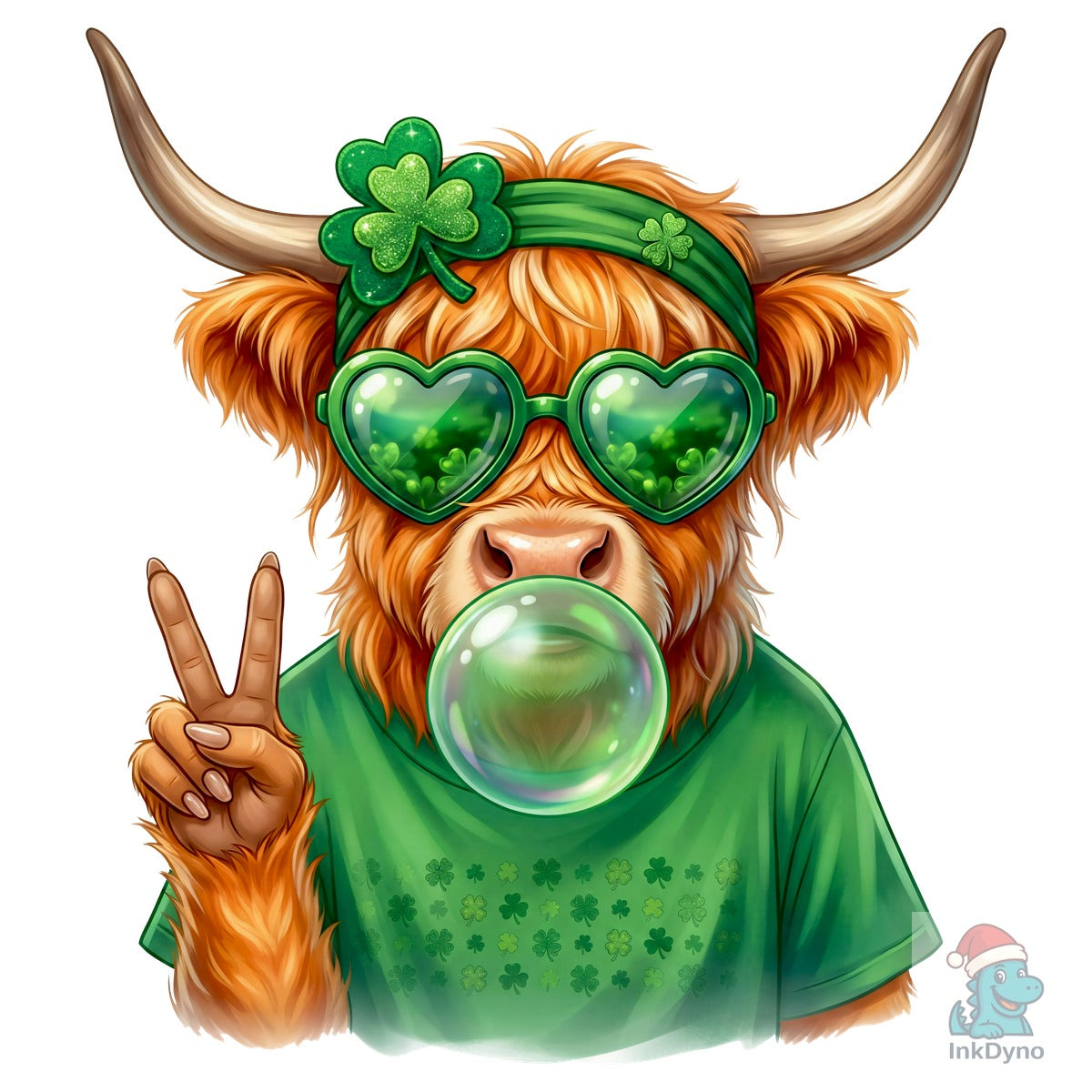 Highland Cow Bubble Gum St Patrick's