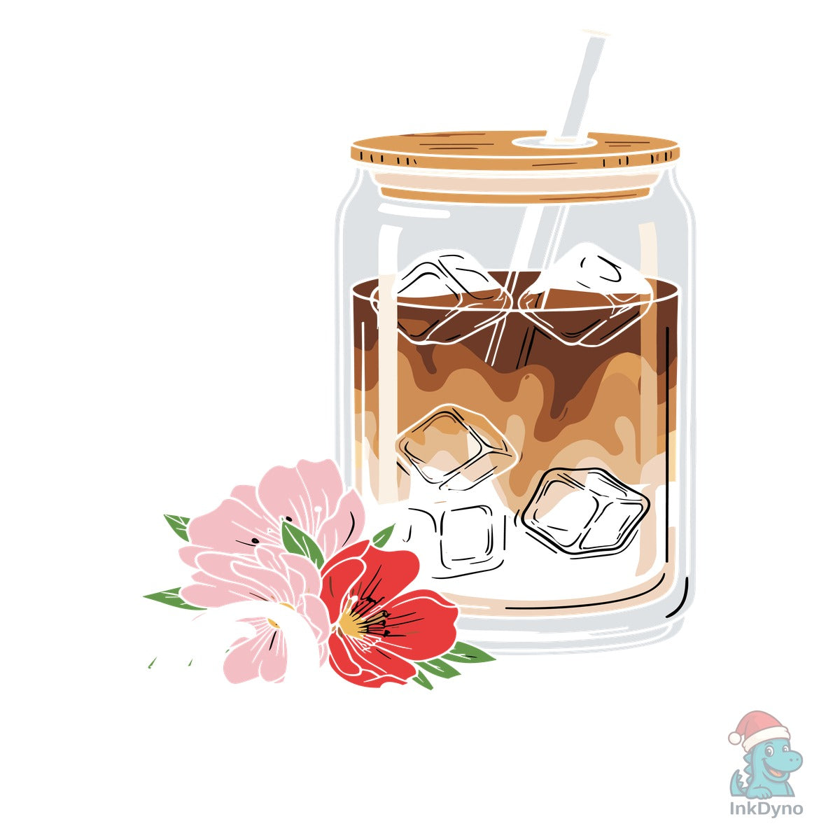 Floral Iced Coffee Queen T-Shirt