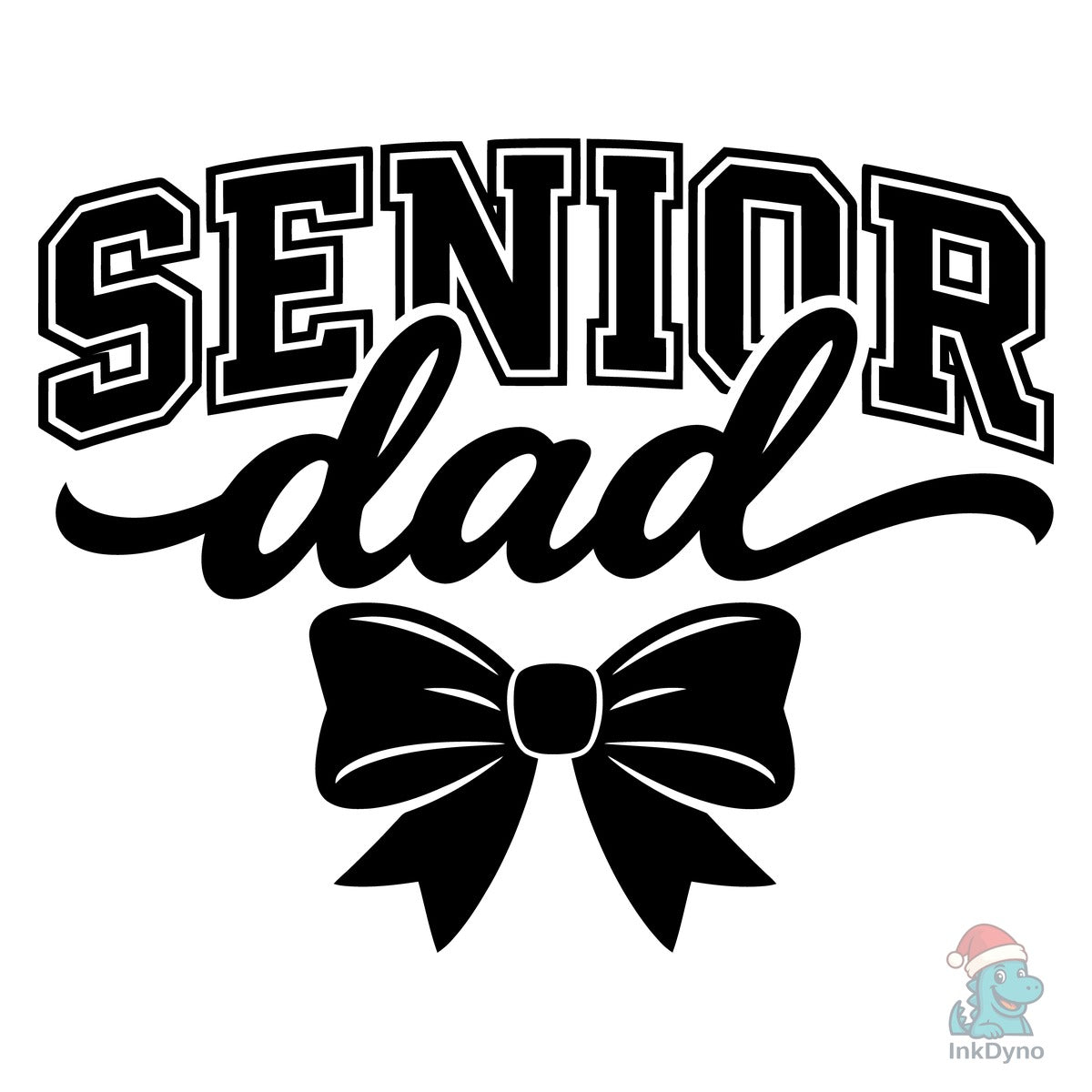 Senior Dad Bow Cheer Graphic