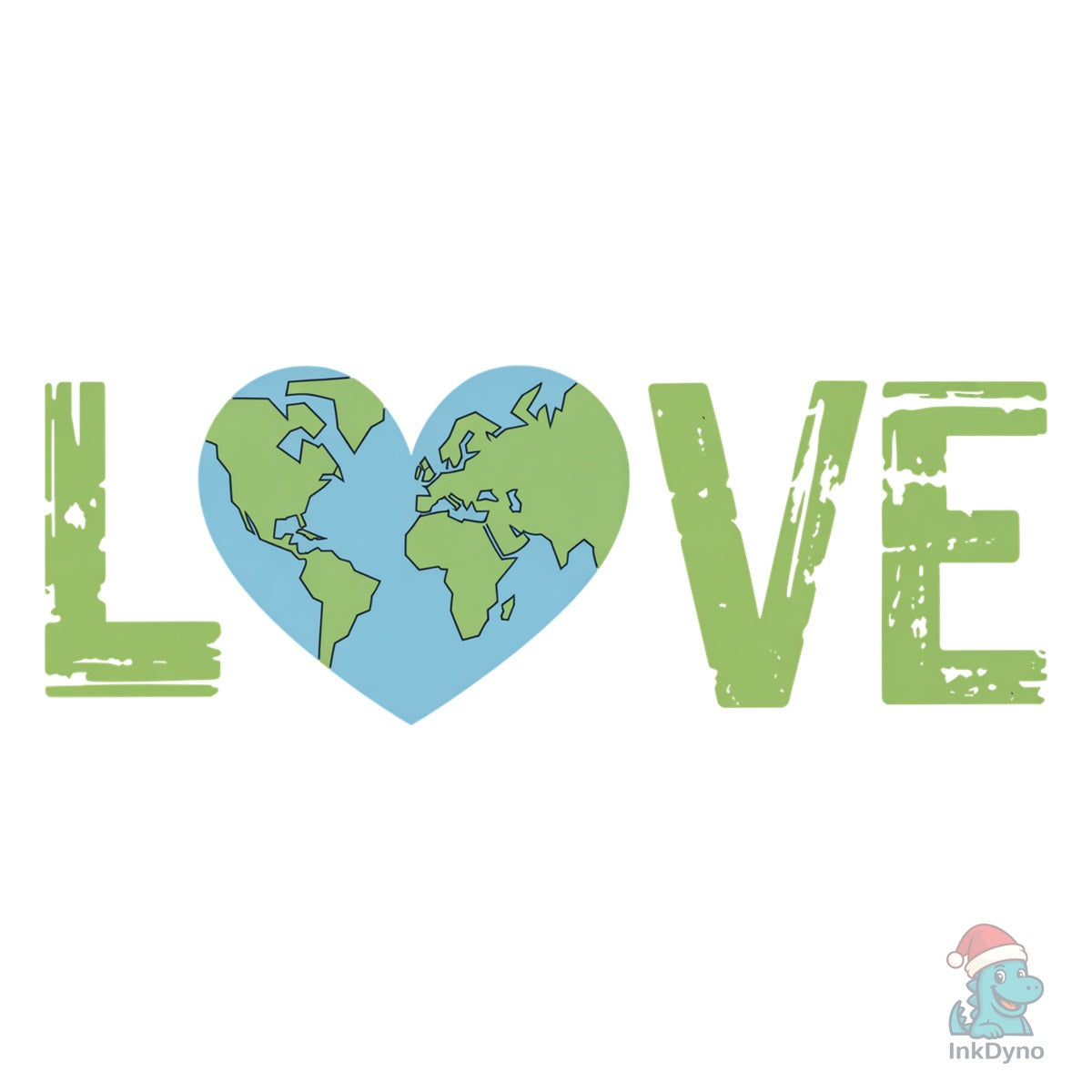 Love Earth World Heart Illustration
