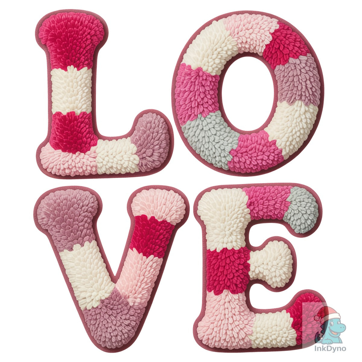 Checkered Valentine Love Faux Yarn